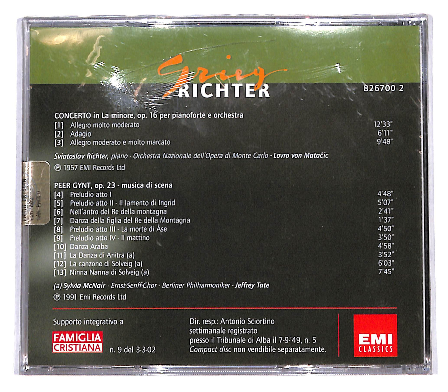 EBOND Grieg Richter - Concerto In La Minore Op. 16, Peer Gynt Op. 23 CD CB054833