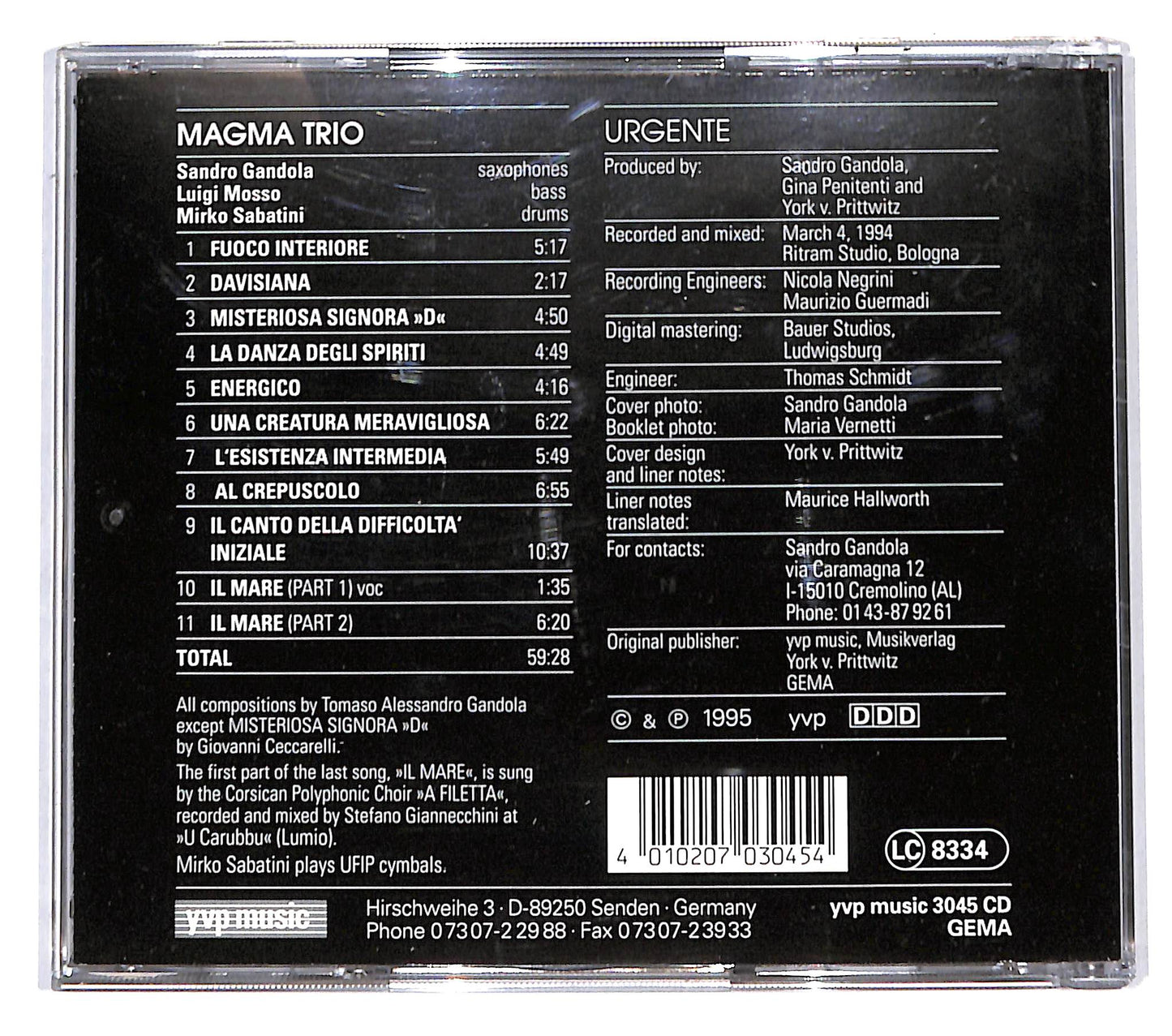 EBOND Magma Trio - Urgente CD CB055309