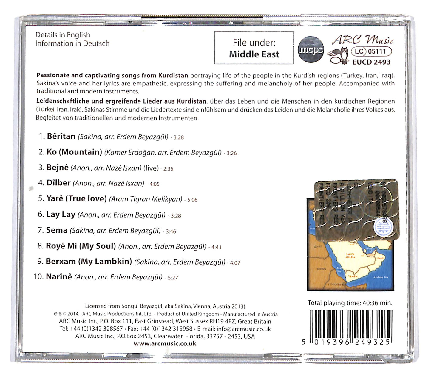 EBOND Sakina - Roye Mi CD CB055329