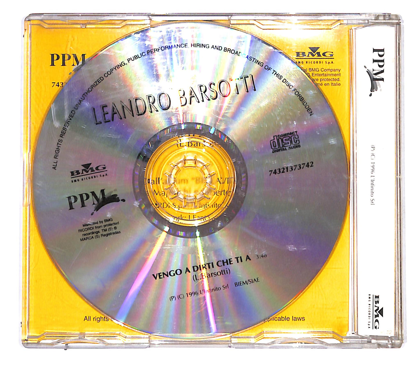 EBOND Leandro Barsotti - Vengo A Dirti Che Ti A CD CB055341