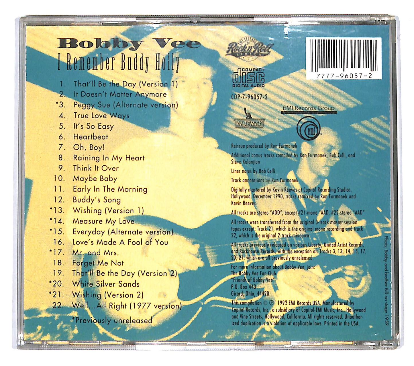 EBOND Bobby Vee - I Remember Buddy Holly CD CB055343