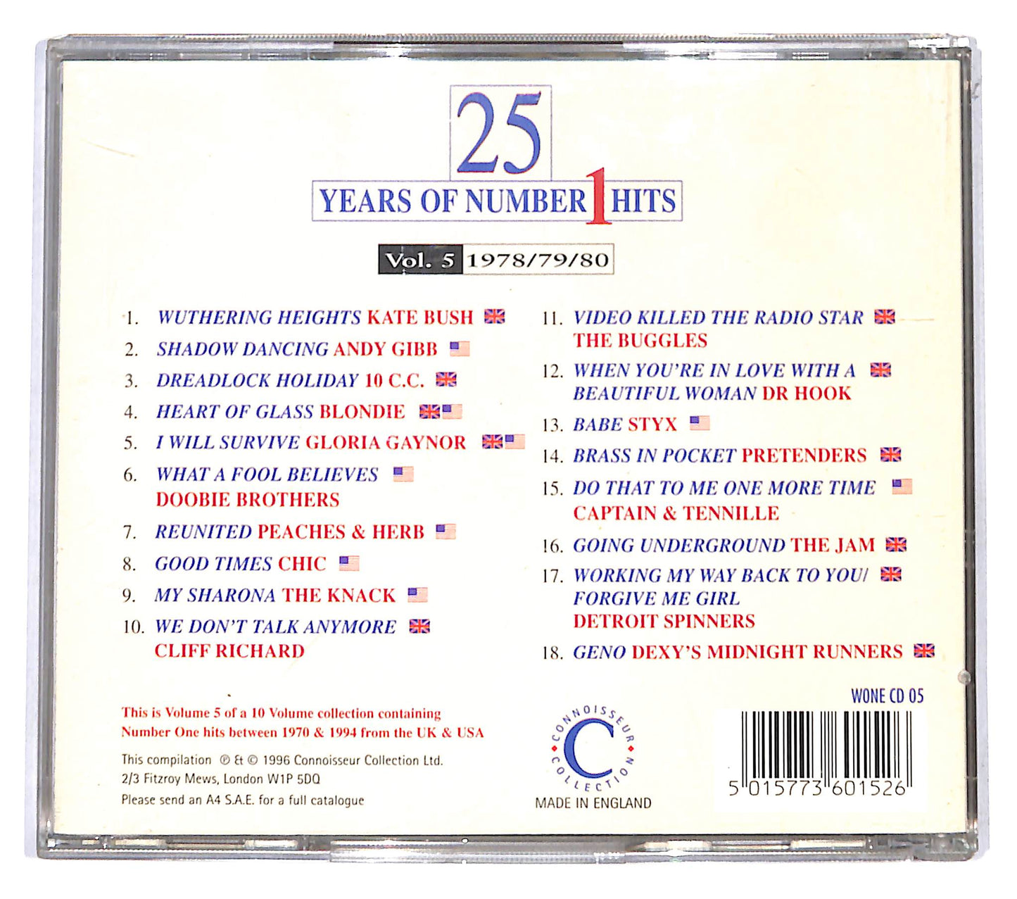 EBOND Various - 25 Years Of Number 1 Hits Vol. 5 1978/1979/1980 CD CB055366