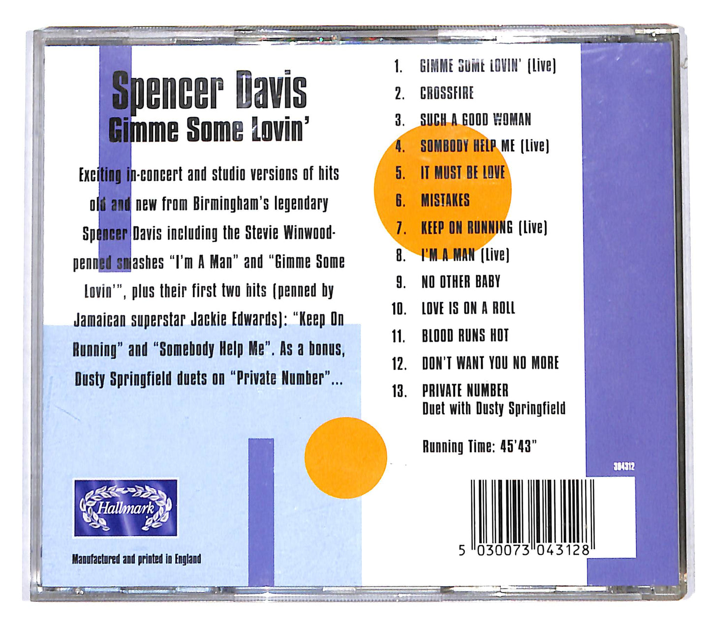 EBOND The Spencer Davis Group - Gimme Some Lovin' CD CB055371