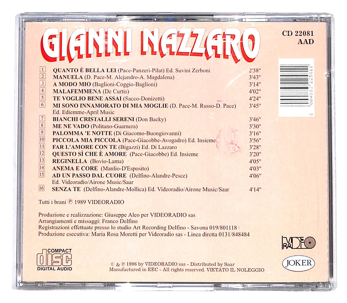EBOND Gianni Nazzaro - Gianni Nazzaro CD CB058325
