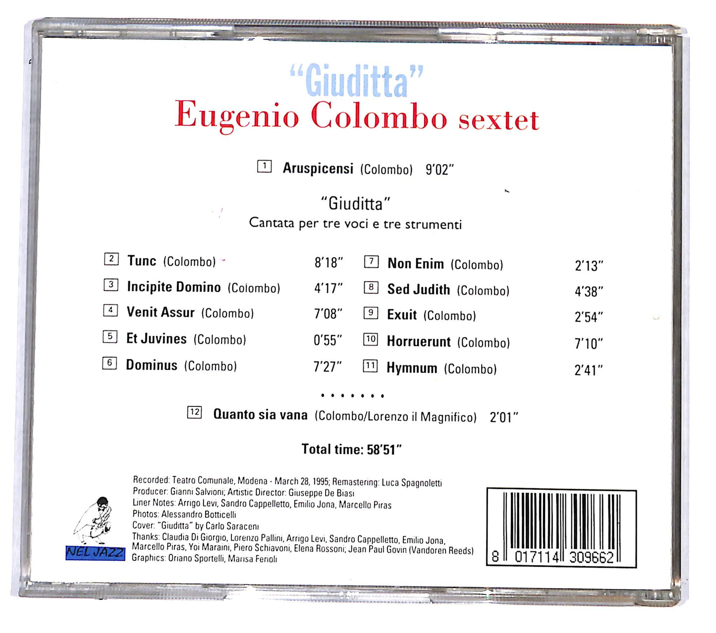 EBOND Eugenio Colombo Sextet - Giuditta CD CB059408