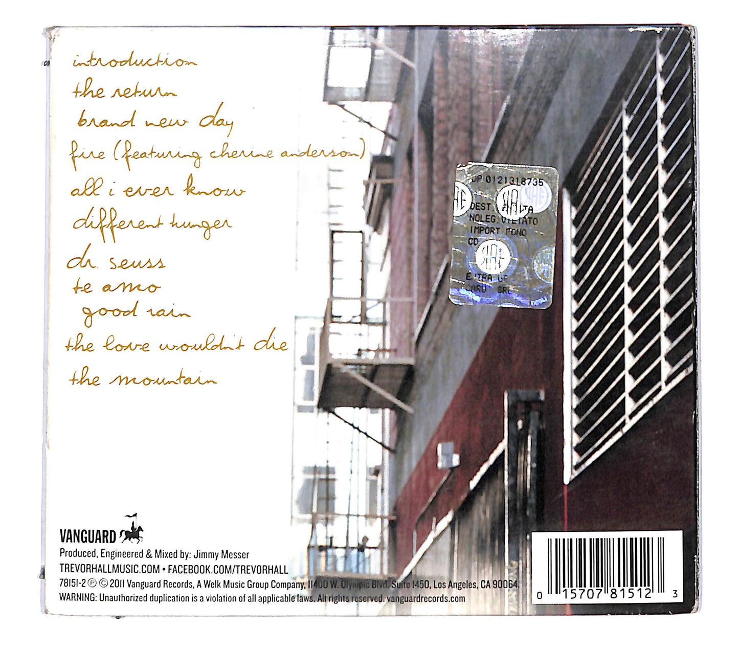 EBOND Trevor Hall - Everything Everytime Everywhere CD CB059418