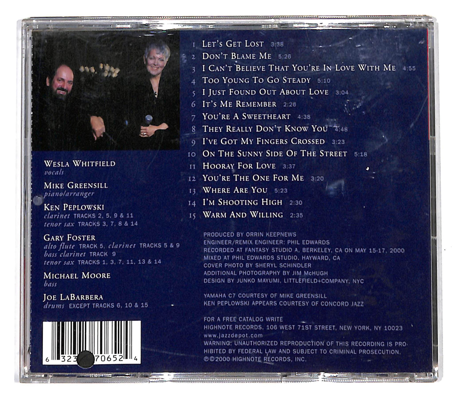 EBOND Wesla Whitfield - Let's Get Lost CD CB059448