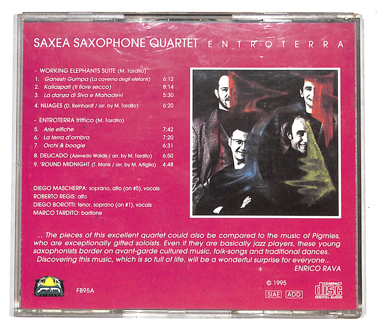 EBOND Saxea Saxophone Quartet - Entroterra CD CB060126