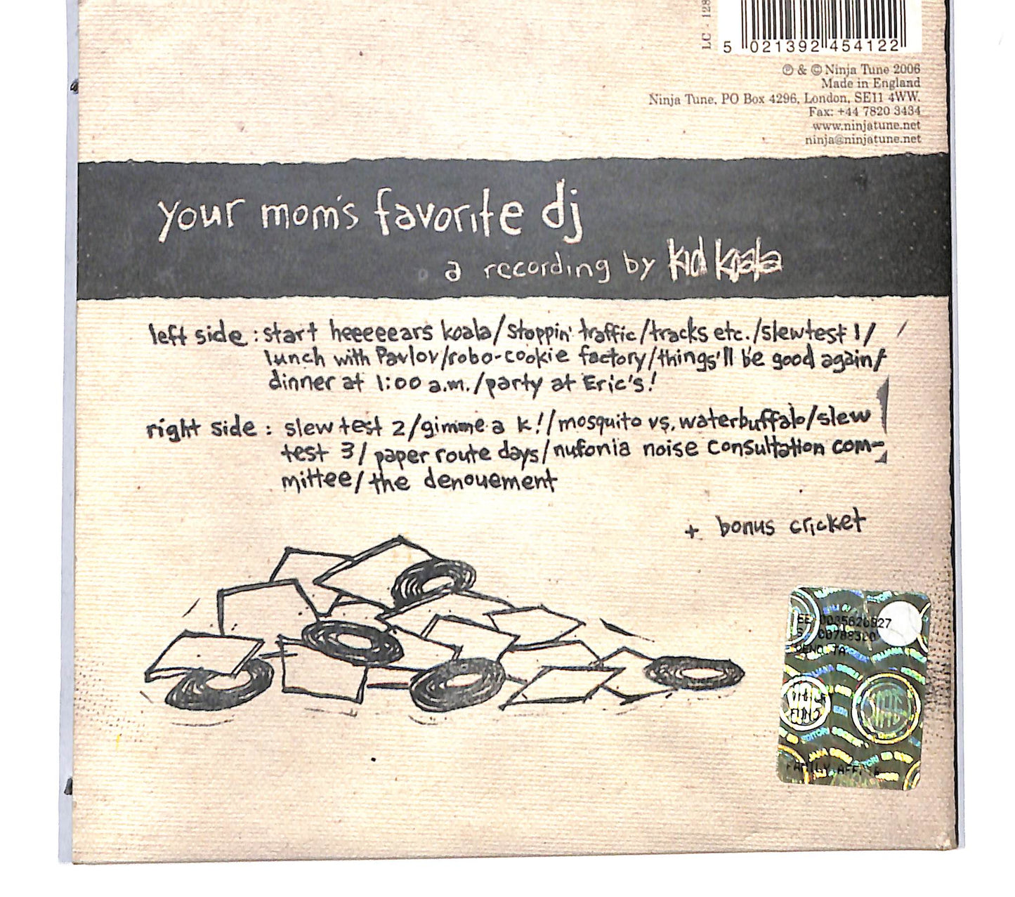 EBOND Kid Koala - Your Mom's Favorite DJ CD CB060130