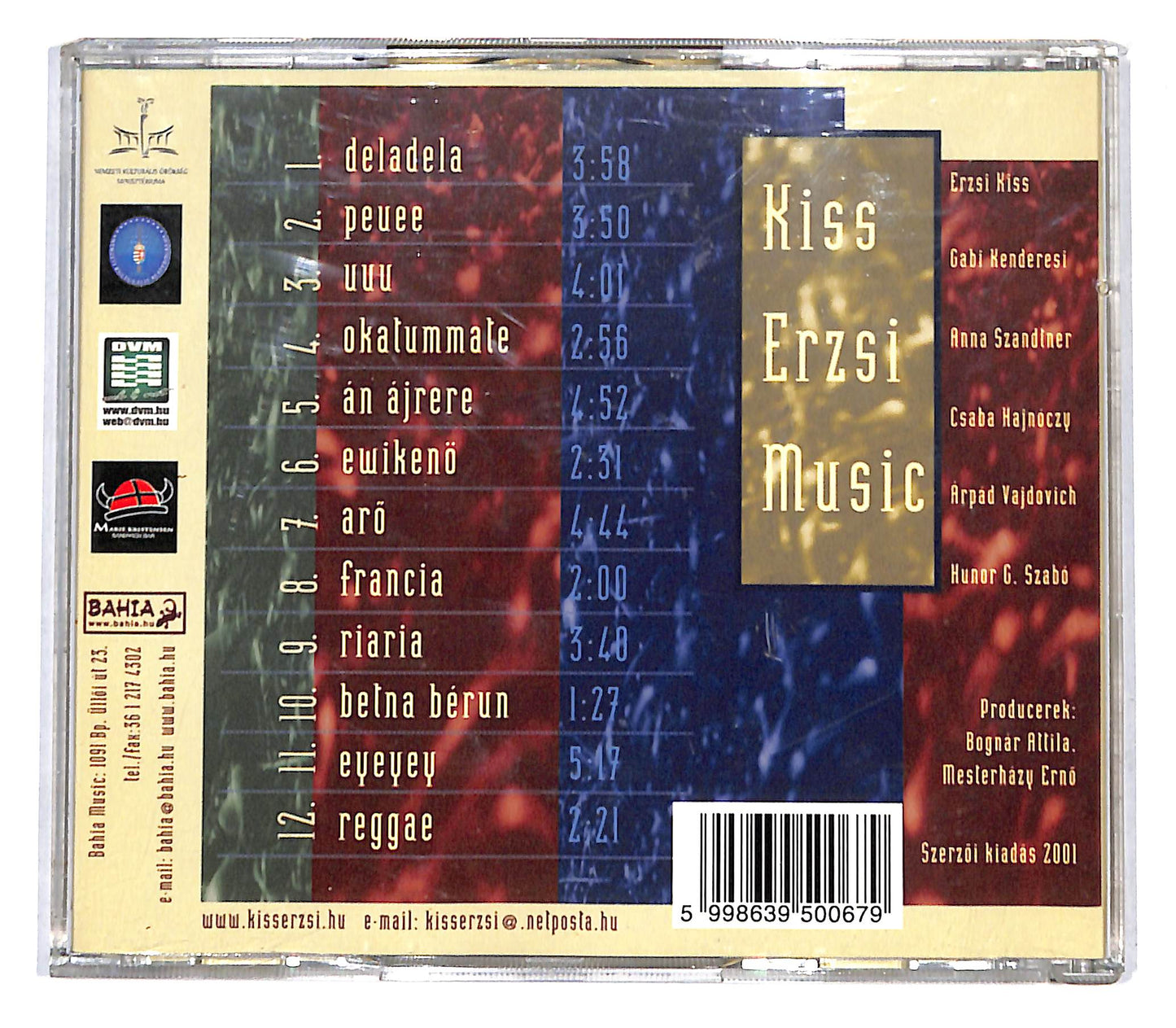 EBOND Egy Kiss Erzsi Zene - Deladela CD CB060152