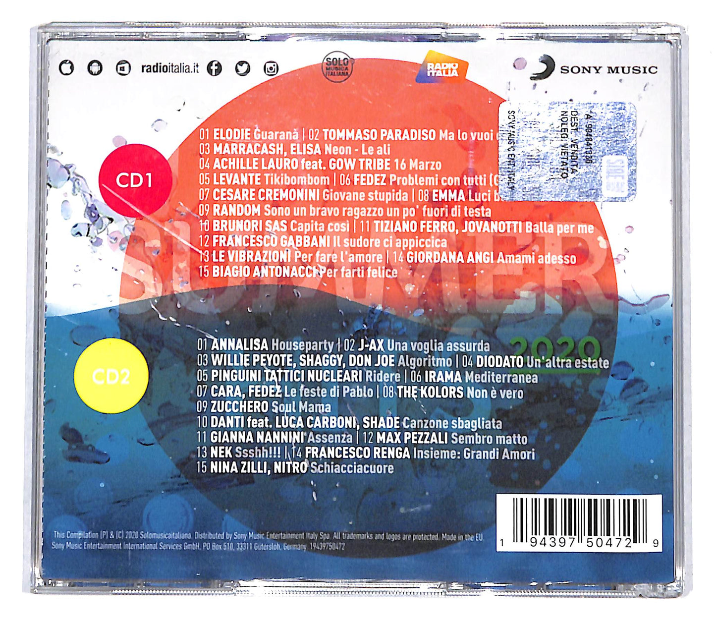 EBOND Various - Summer Hits 2020 By Radio Italia CD CB060155