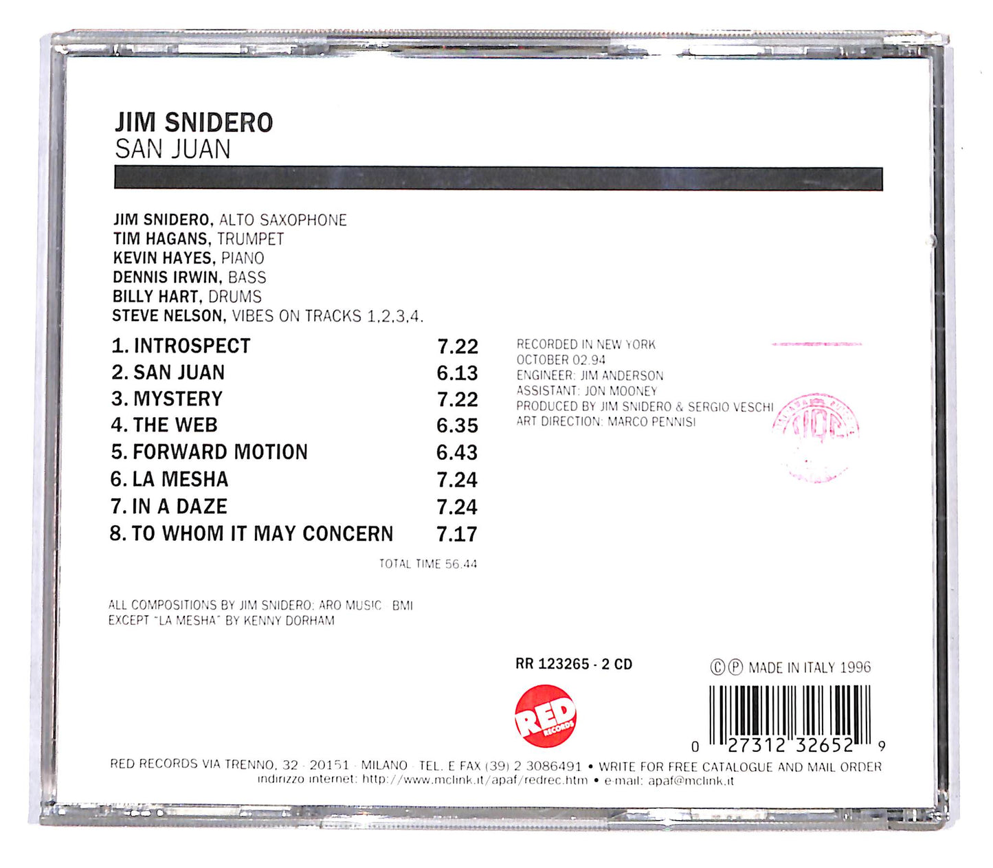 EBOND Jim Snidero - San Juan CD CB060168