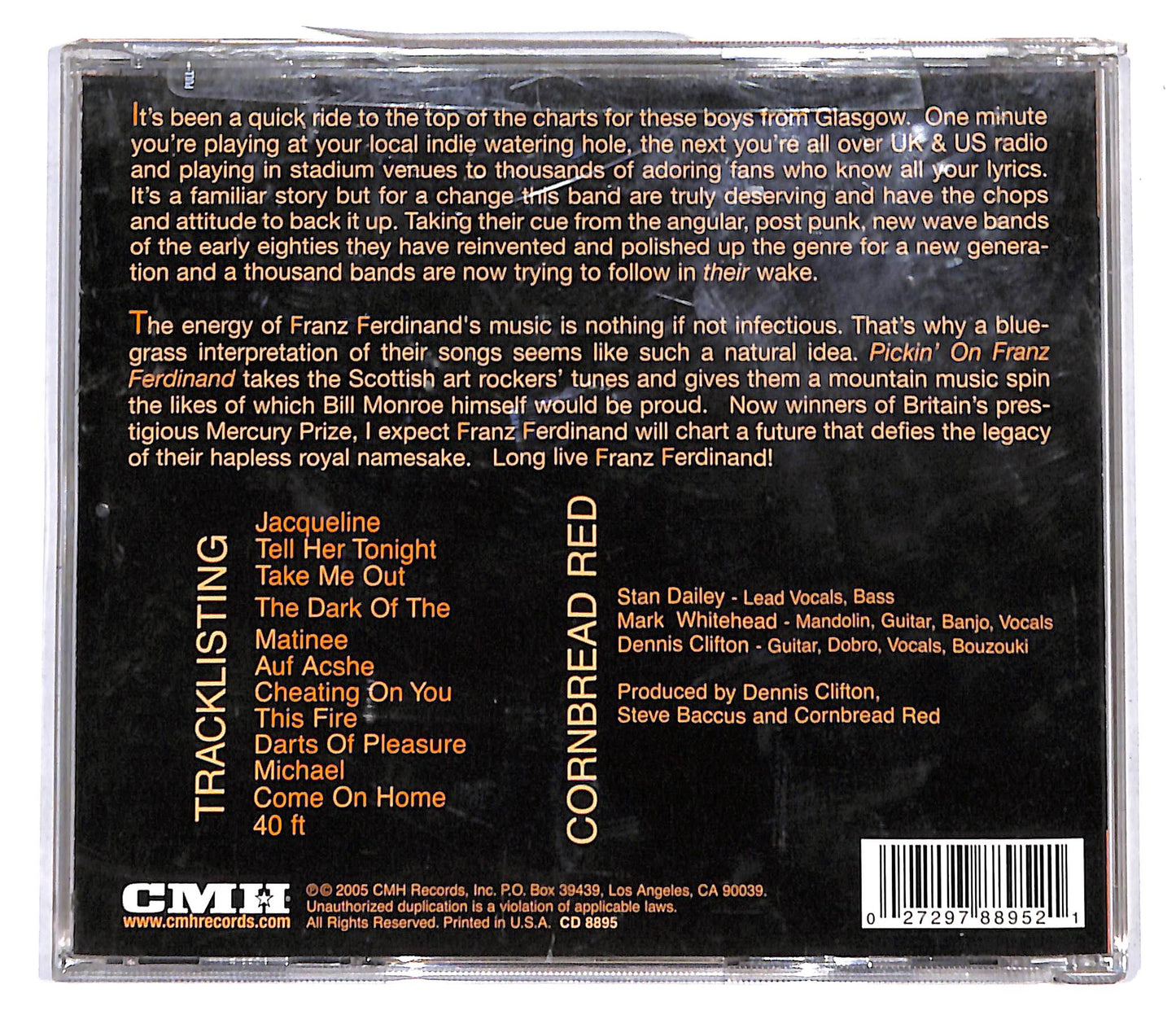 EBOND Cornbread Red - Pickin' On Franz Ferdinand A Bluegrass Tribute CD CB060171