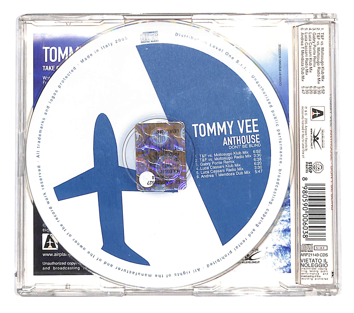 EBOND Tommy Vee - Anthouse (Don't Be Blind) CD CB060220