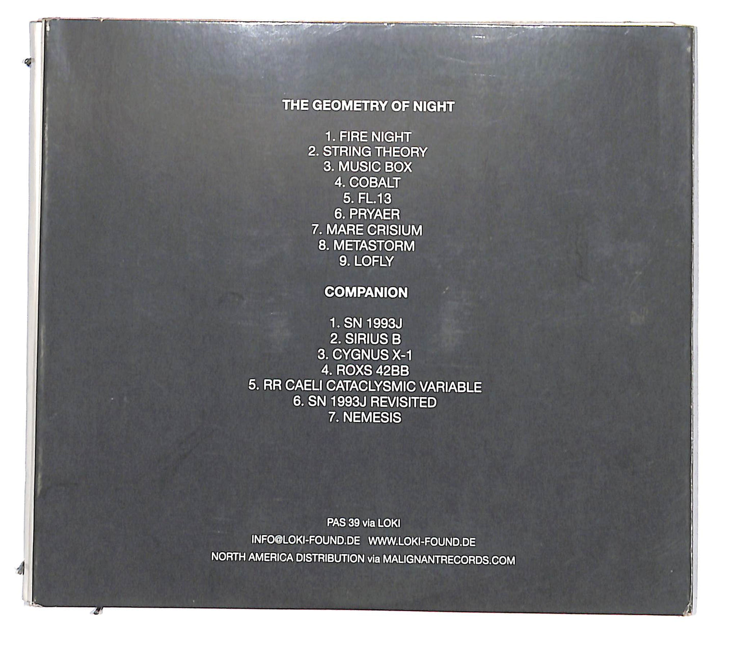 EBOND S.E.T.I. - The Geometry Of Night DIGIPACK CD CB060251