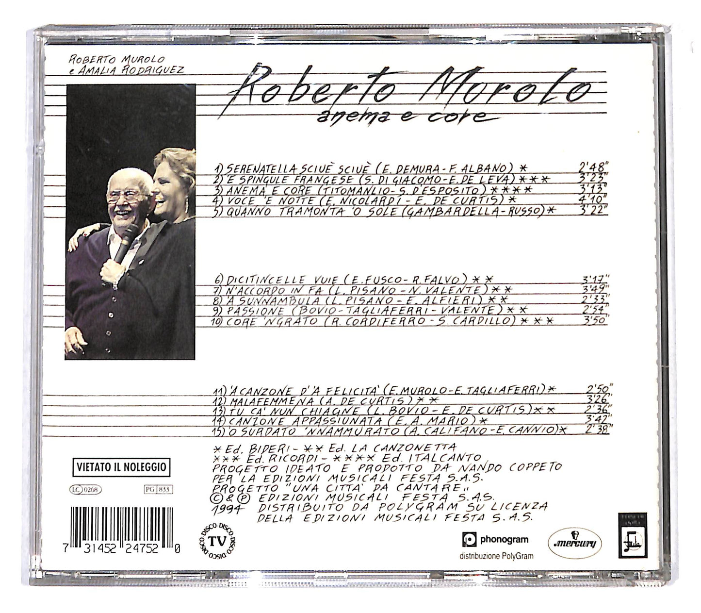 EBOND Roberto Murolo - Anema E Core CD CB060434