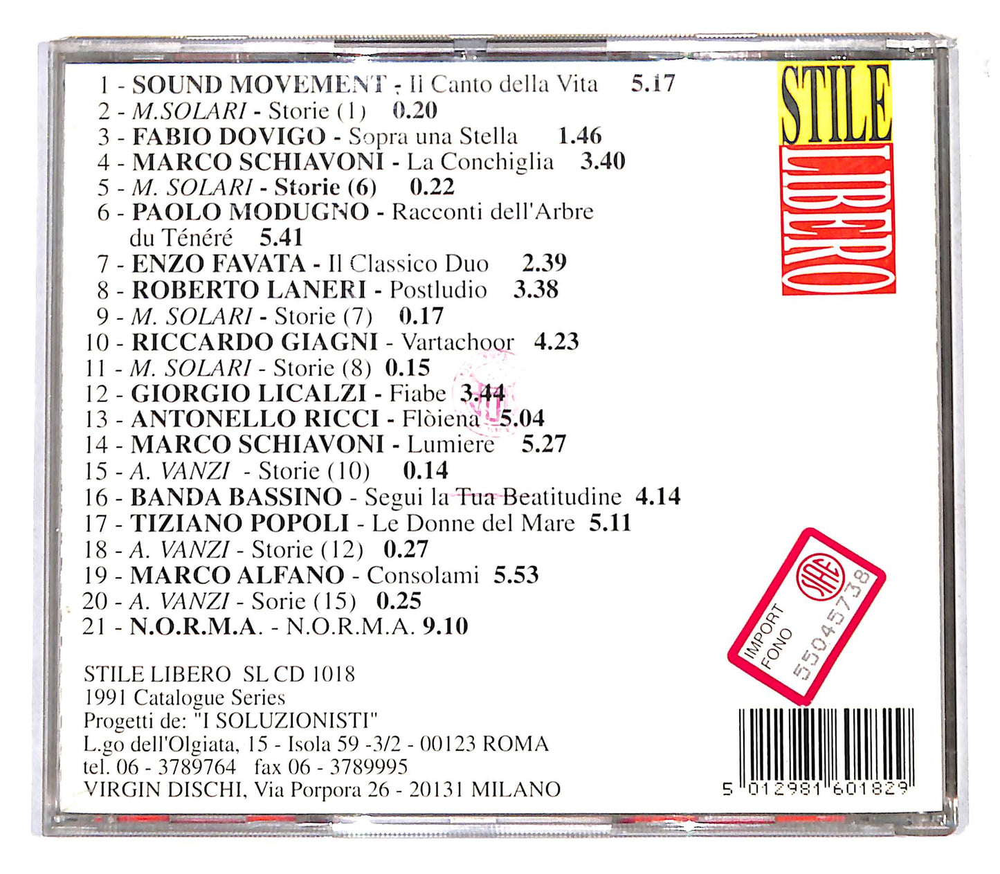 EBOND Various - Storie Musiche & Canzoni - Stile Libero CD CB060444