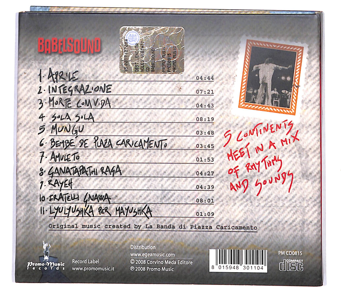 EBOND La Banda Di Piazza Caricamento - Babelsound DIGIPACK CD CB060934