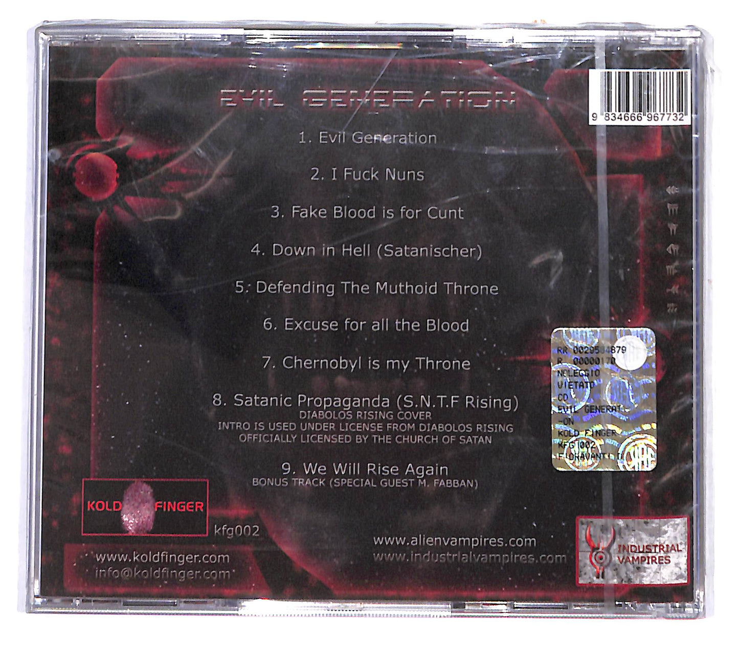 EBOND Alien Vampires - Evil Generation CD CB060946