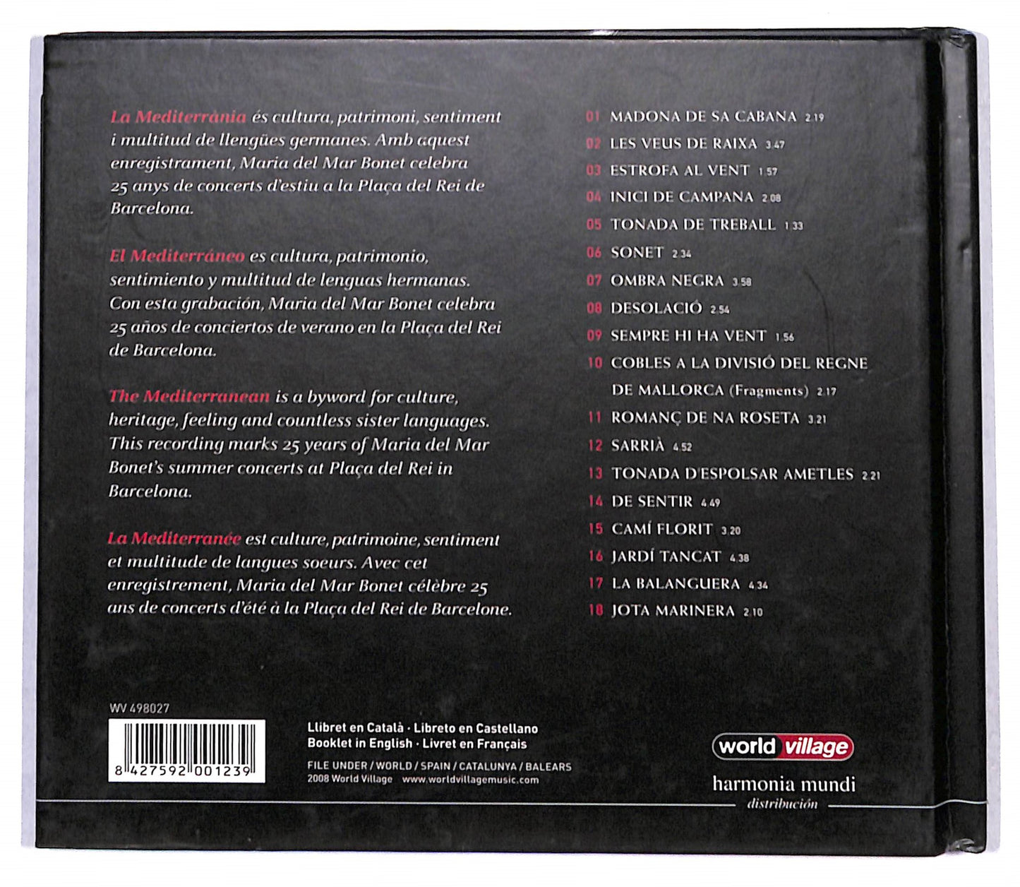 EBOND Maria Del Mar Bonet - Raixa CD CB061123