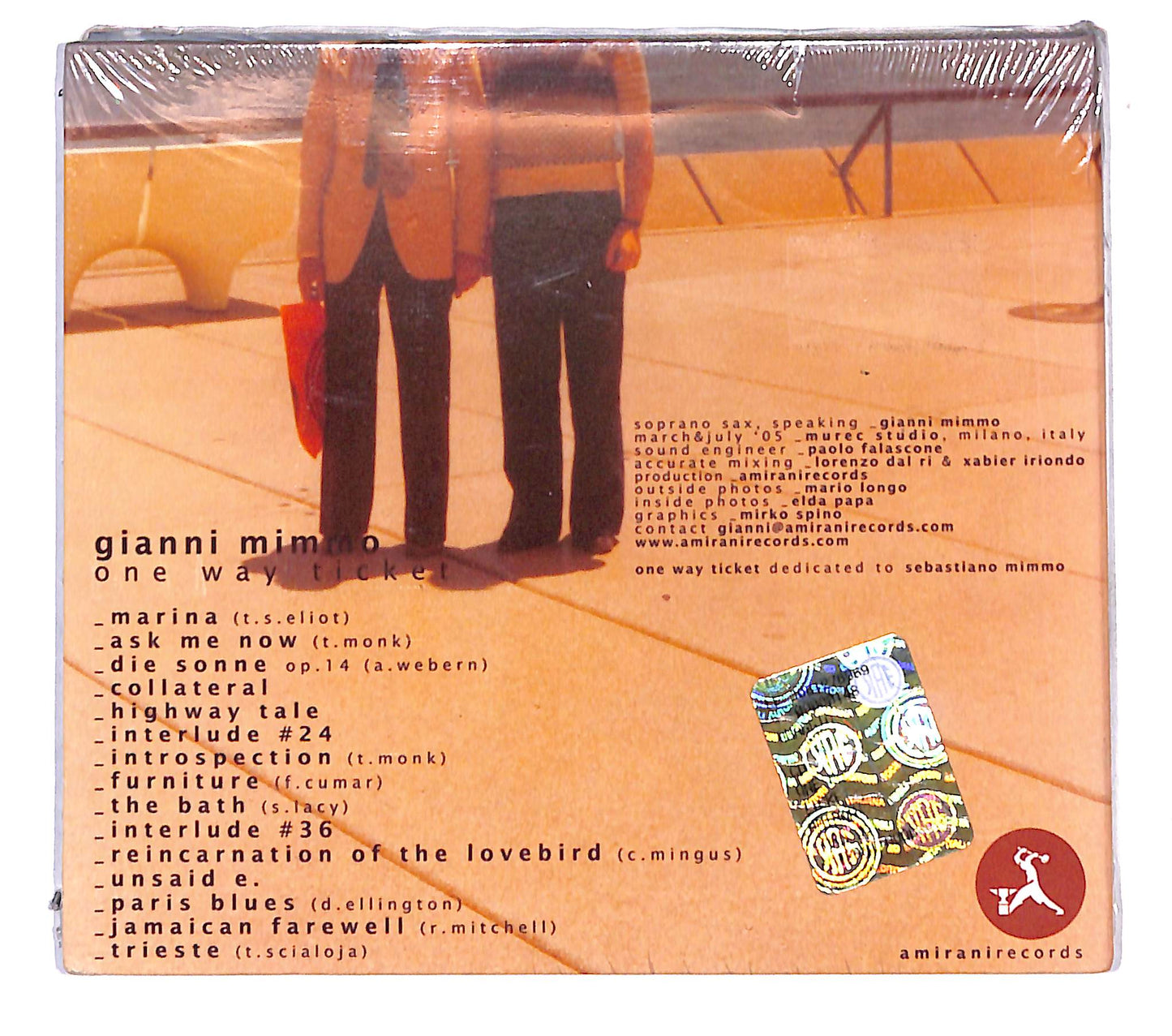 EBOND Gianni Mimmo - One Way Ticket DIGIPACK CD CB061125