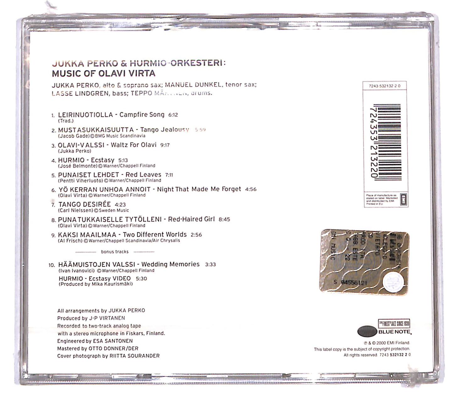 EBOND Jukka Perko & Hurmio-Orkesteri - Music Of Olavi Virta CD CB061133