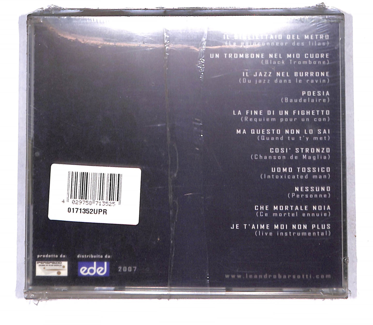 EBOND Barsotti Canta E Racconta Gainsbourg - Il Jazz Nel Burrone CD CB061159