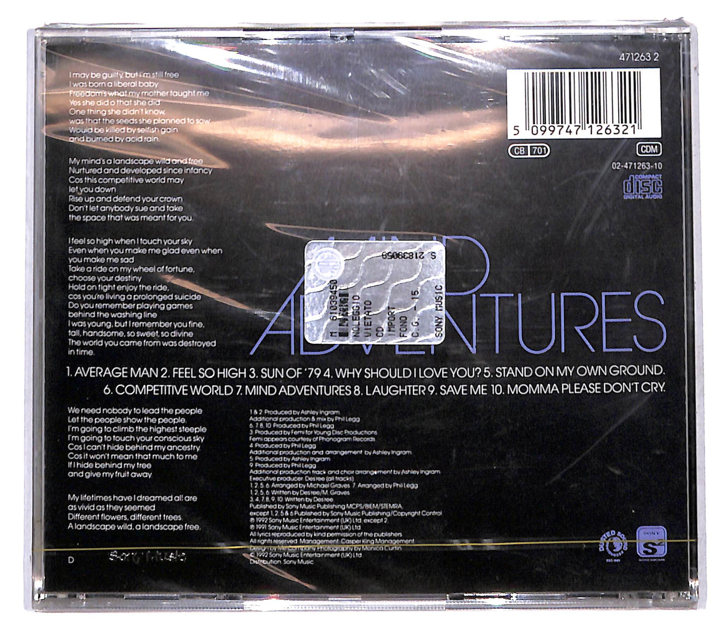 EBOND Des'ree - Mind Adventures CD CB061307