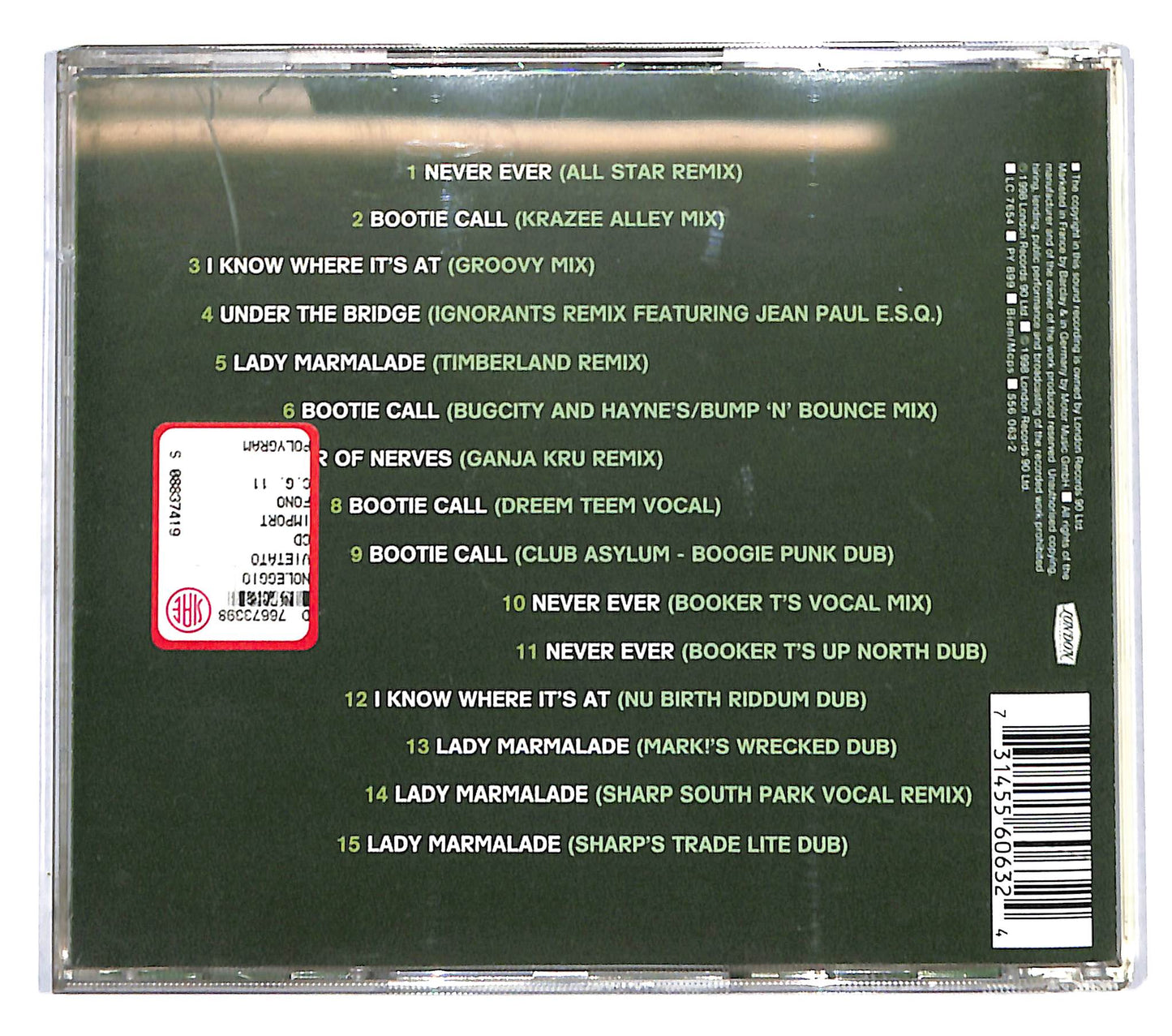 EBOND All Saints - The Remix Album CD CB061342