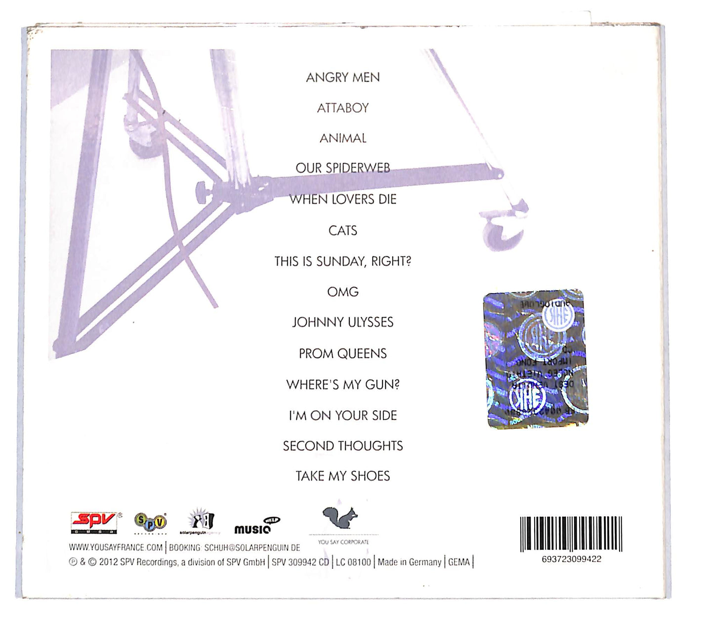 EBOND You Say France & I Whistle - Angry Men DIGIPACK CD CB061360