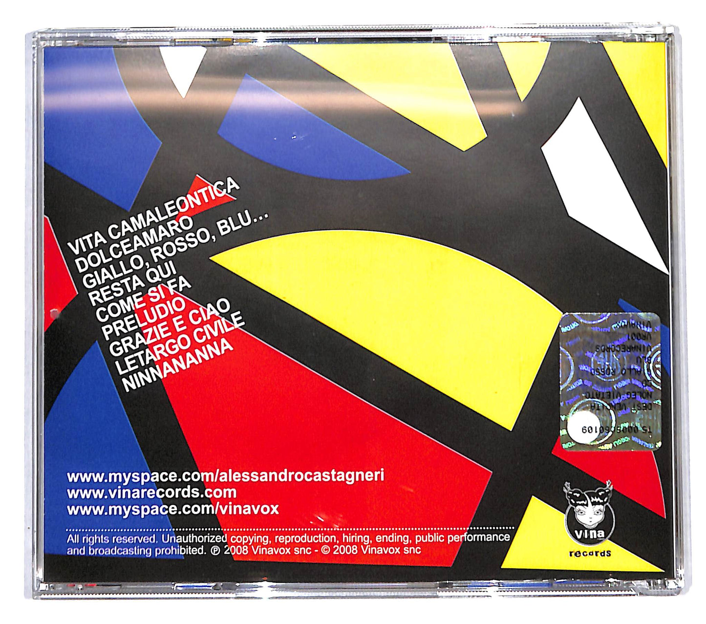 EBOND Alessandro Castagneri - Giallo Rosso Blu CD CB061825