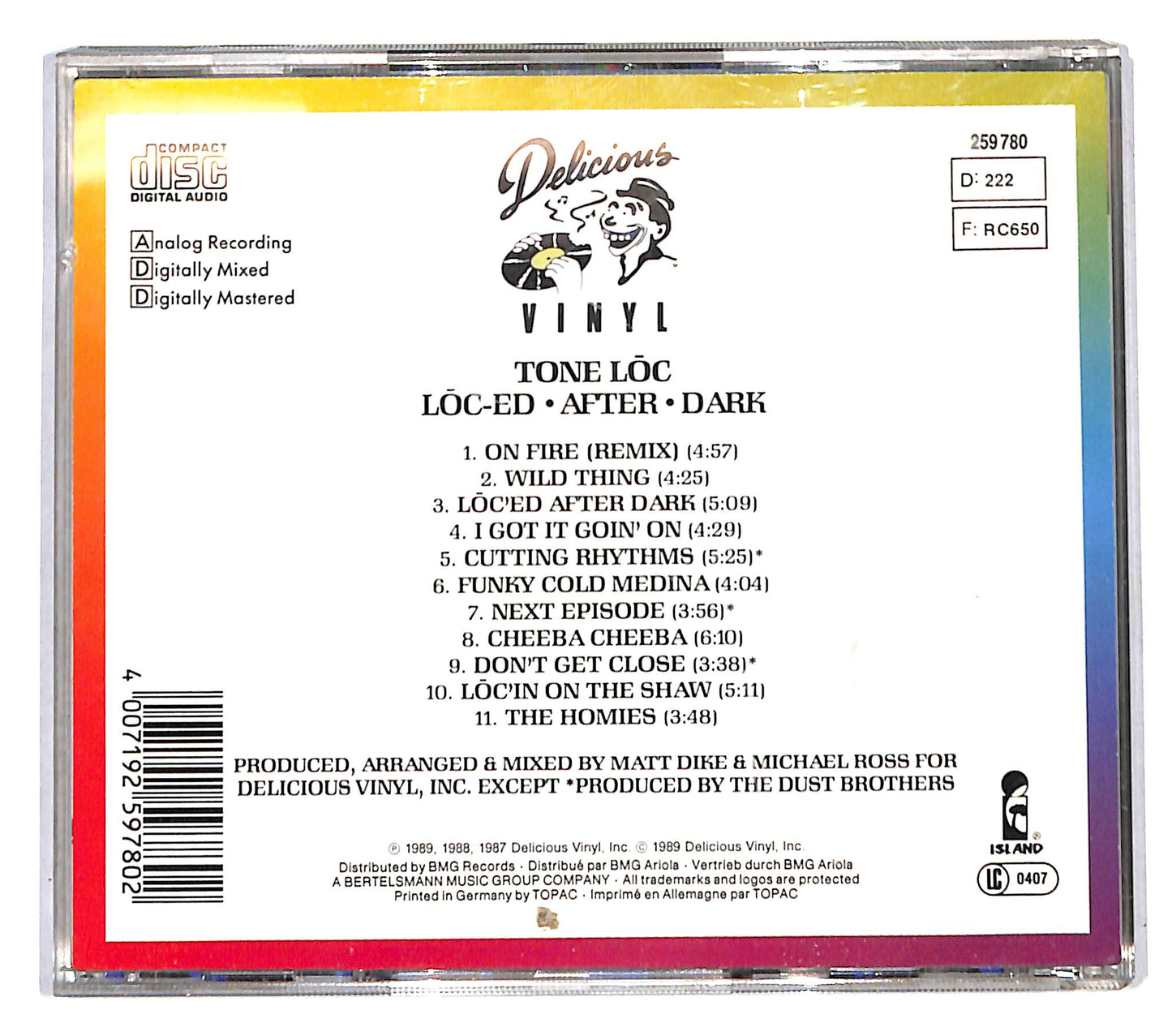 EBOND Tone Lōc - Lōc'ed After Dark CD CB061862
