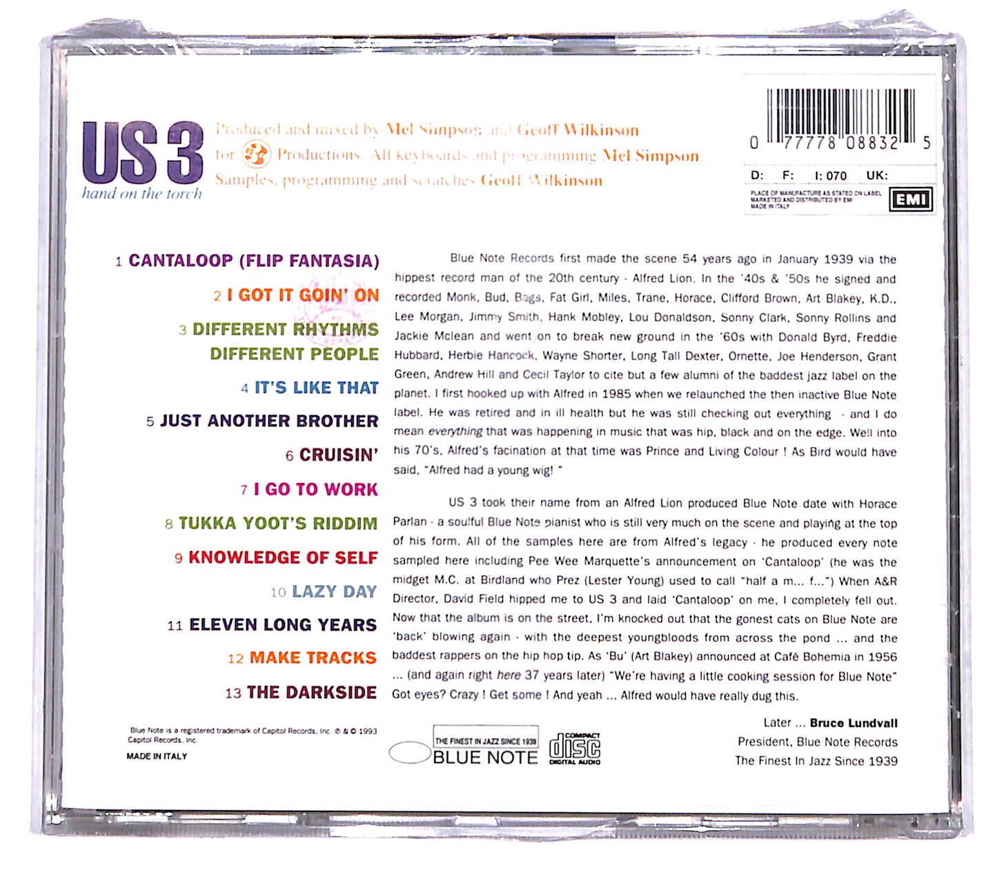 EBOND Us3 - Hand On The Torch CD CB062005