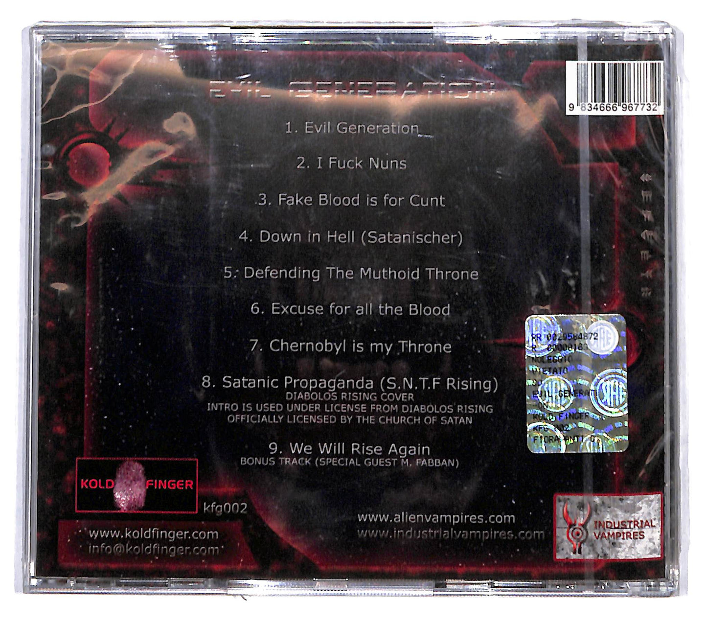 EBOND Alien Vampires - Evil Generation CD CB062035