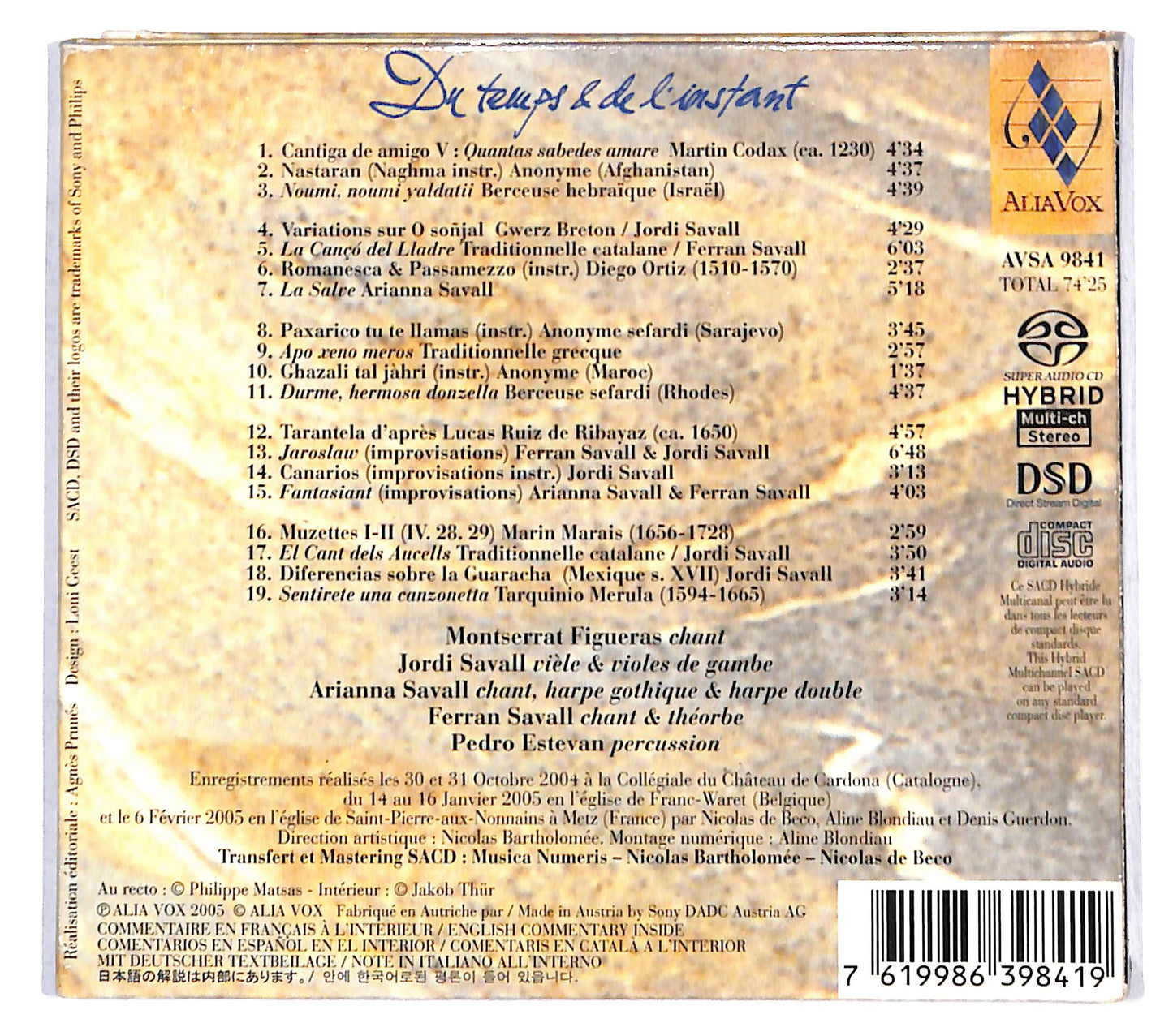 EBOND Various - Du Temps & De L'instant DIGIPACK CD CB062049