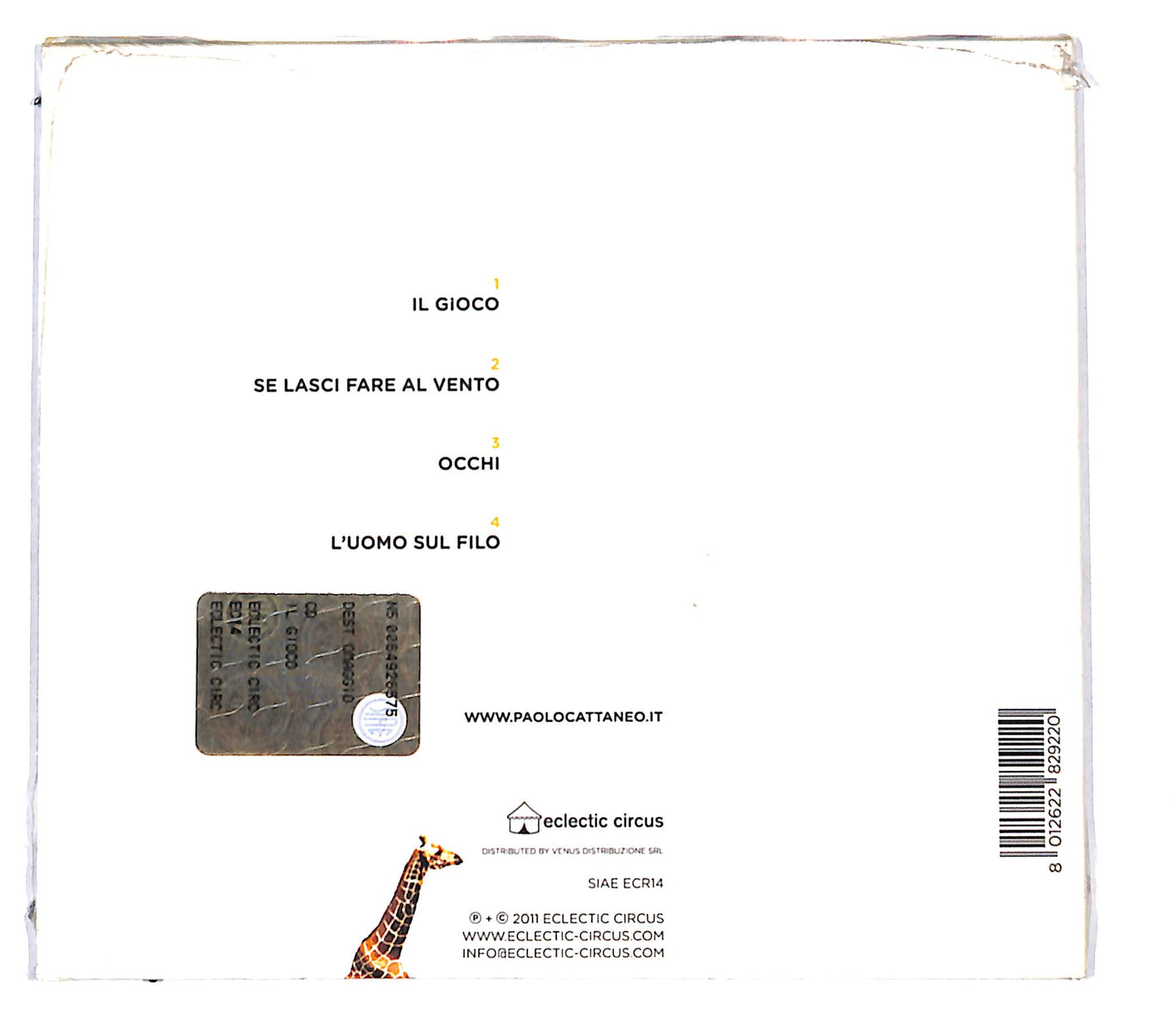 EBOND Paolo Cattaneo - Il Gioco DIGIPACK CD CB062054