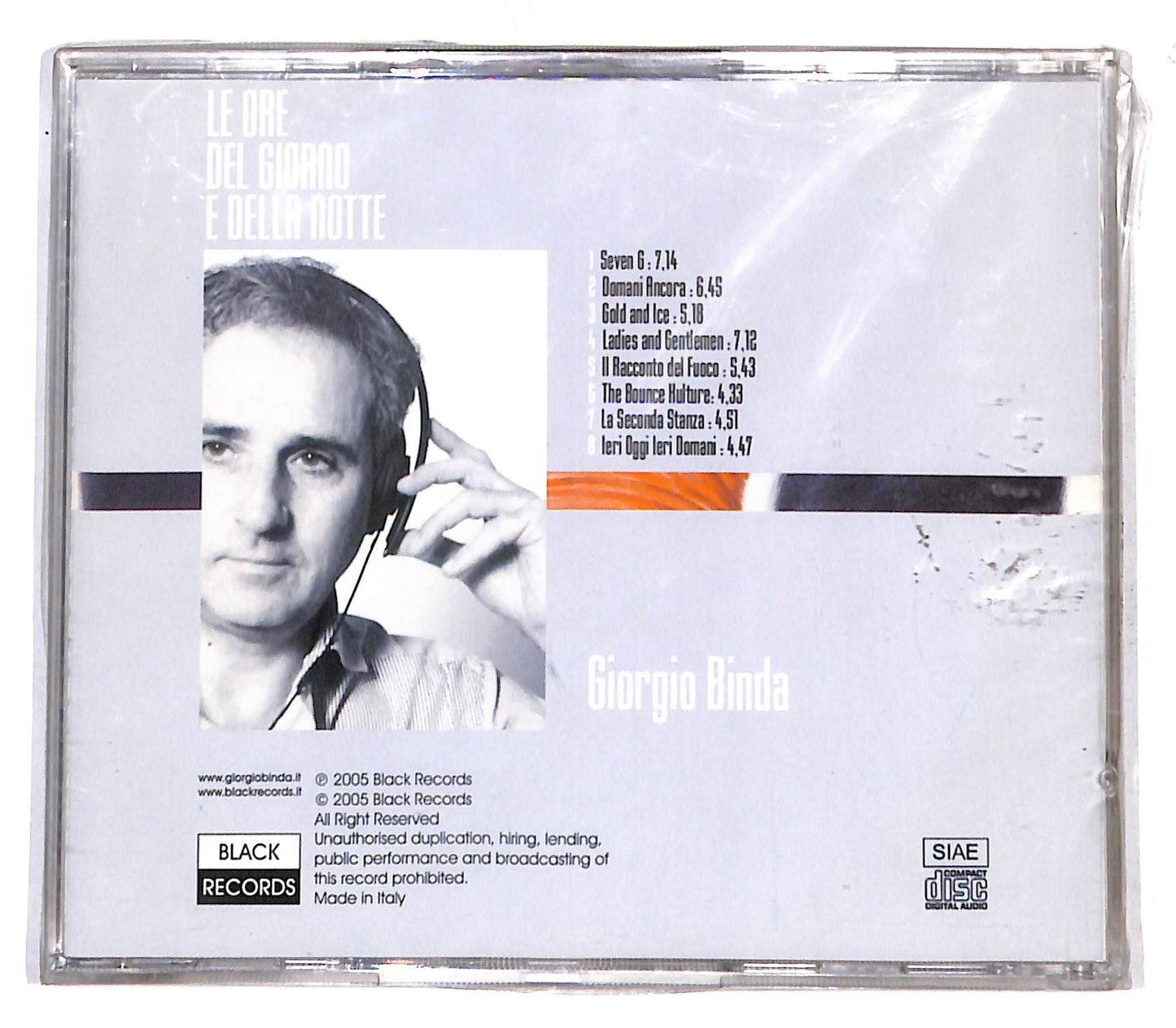 EBOND Giorgio Binda - le ore del giorno e della notte CD CB062505