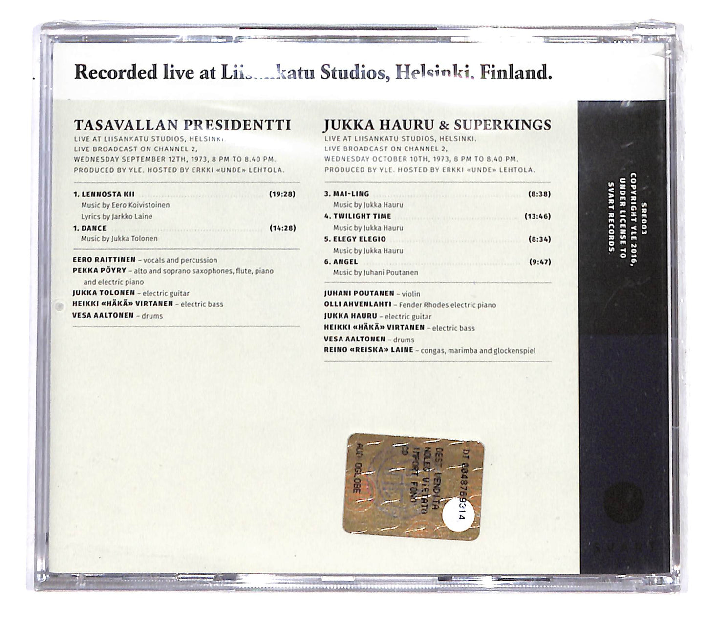 EBOND Tasavallan Presidentti - Live In Studio 01 / 02 CD CB062521