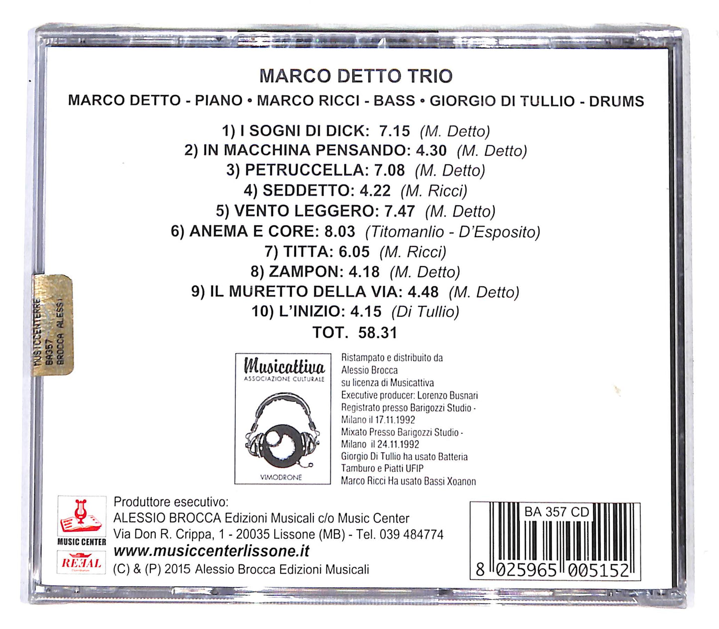 EBOND Marco Detto Trio - I Sogni Di Dick CD CB062560