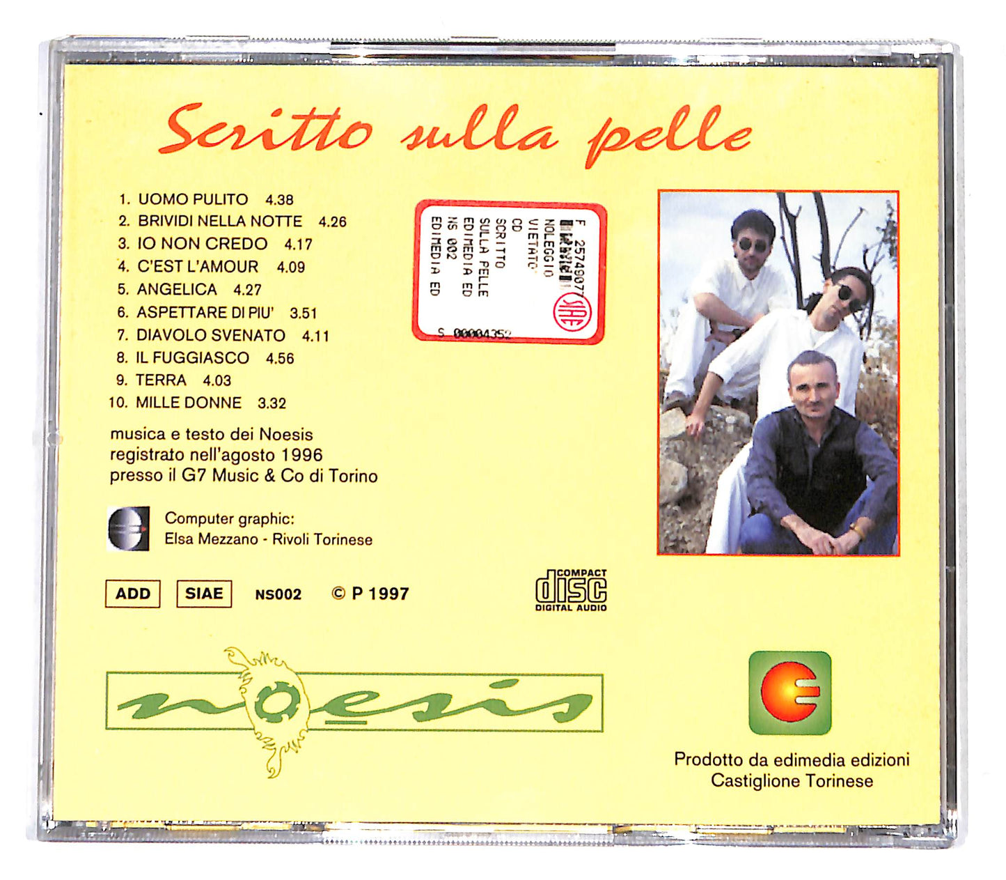 EBOND Noesis - Scritto Sulla Pelle CD CB062572