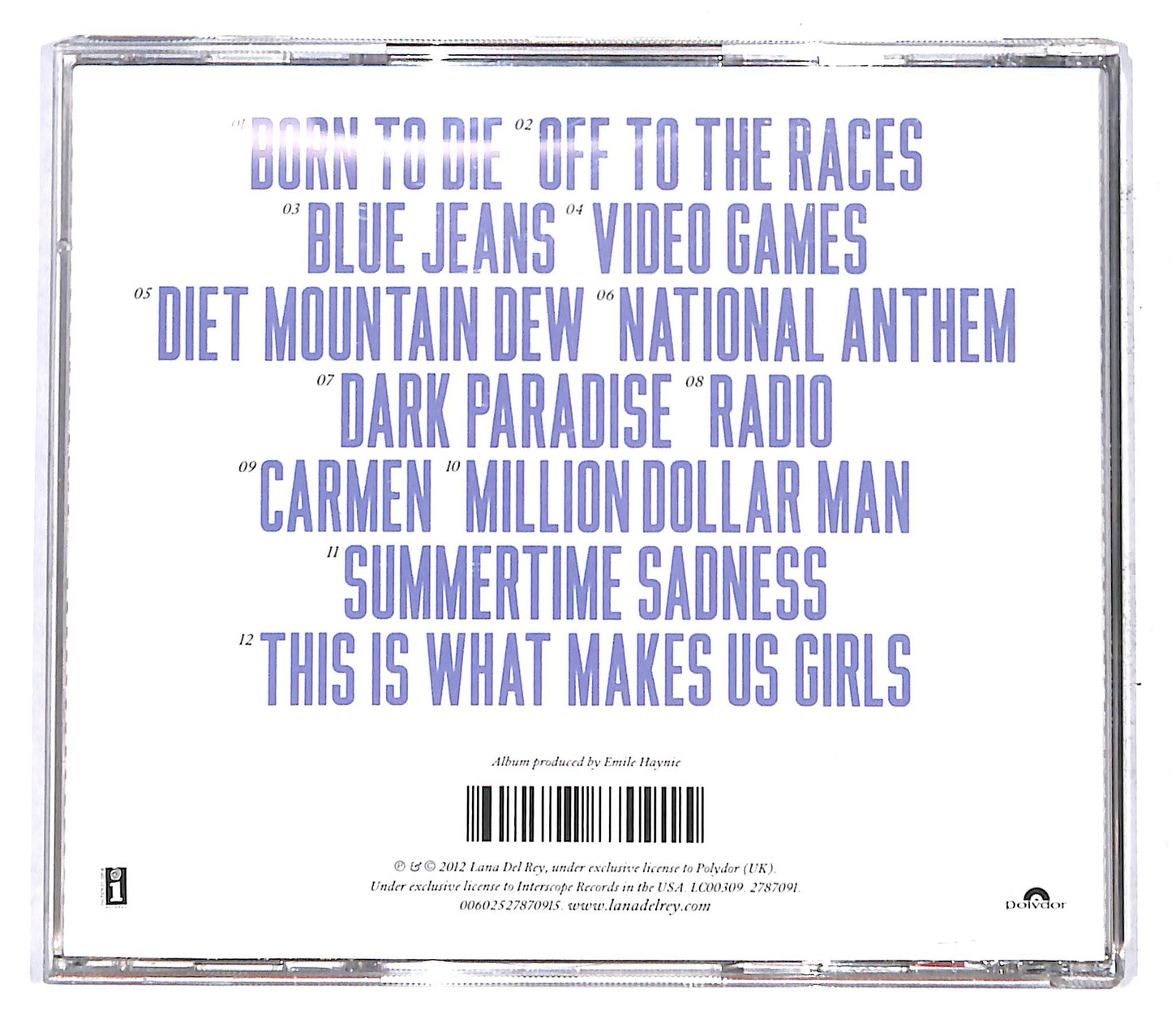 EBOND Lana Del Rey - Born To Die CD CB071524