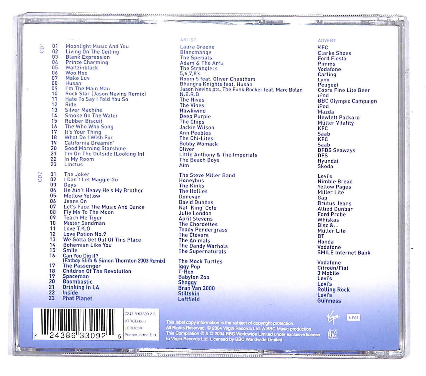 EBOND Various - I Love TV Ads CD CB071535