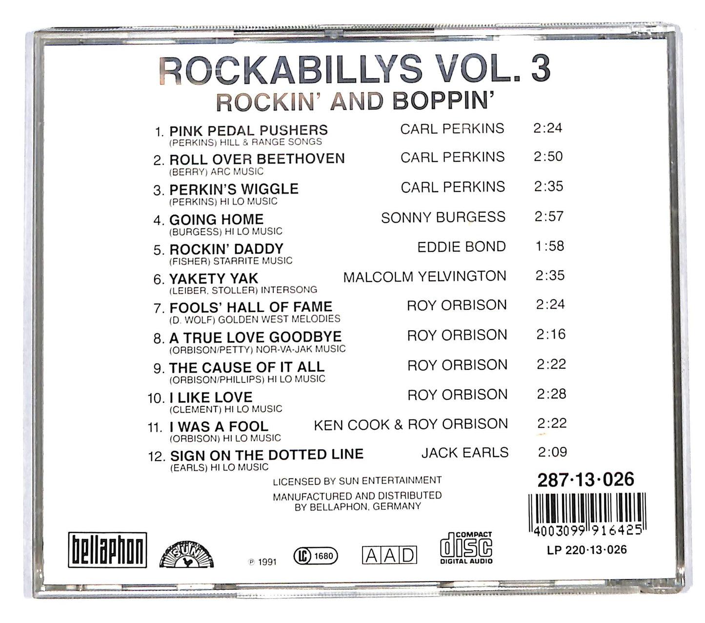 EBOND Various - Sun Rockabillys Vol. 3 Rockin’ & Boppin’ CD CB074051