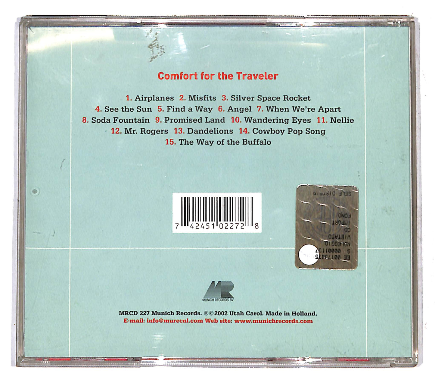 EBOND Utah Carol - Comfort For The Traveler CD CB074905