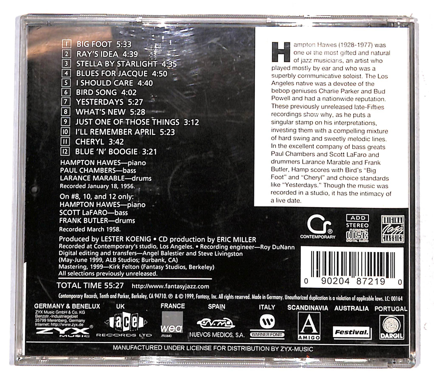 EBOND Hampton Hawes - Bird Song CD CB074959