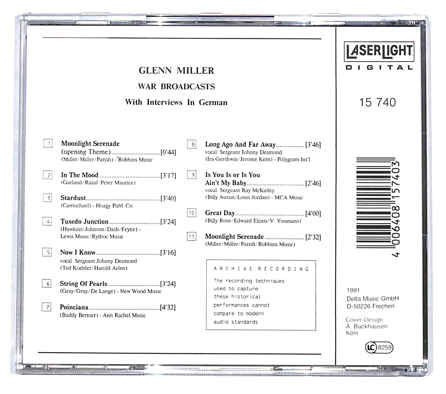 EBOND Glenn Miller - War Broadcasts With Interviews In German CD CB094521