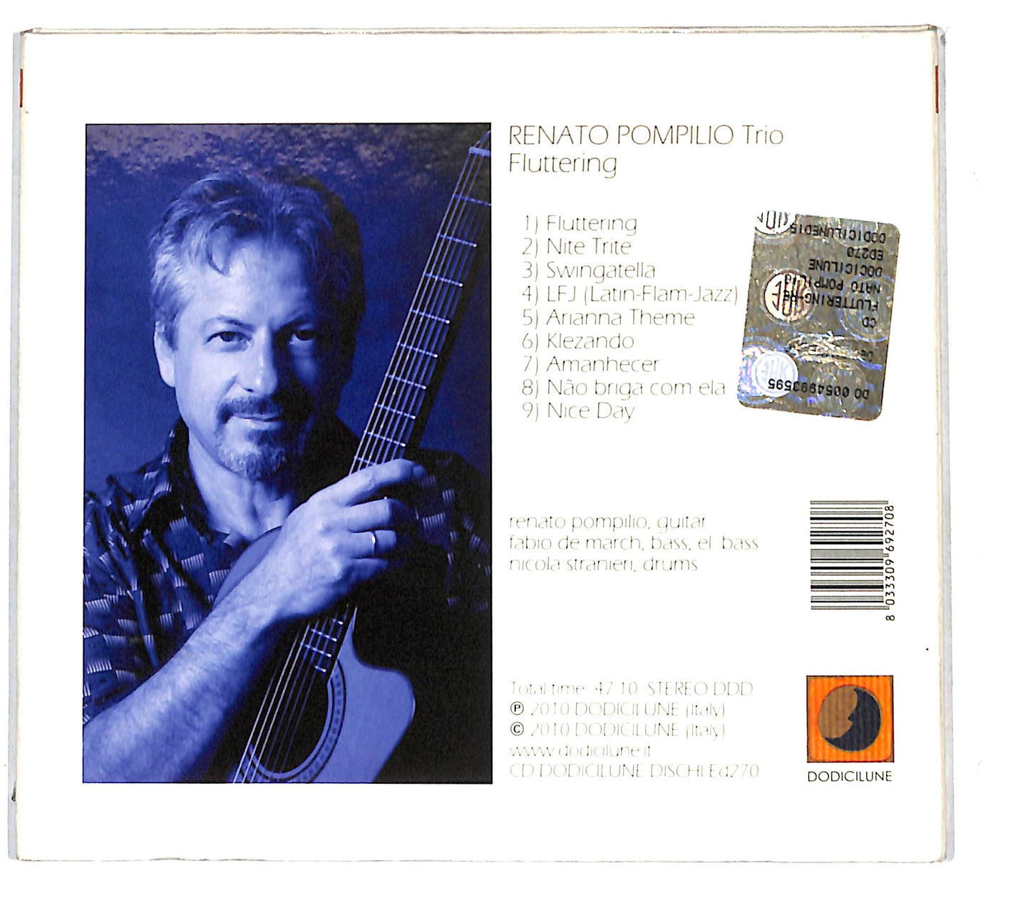 EBOND Renato Pompilio Trio - Fluttering DIGIPACK CD CB109542