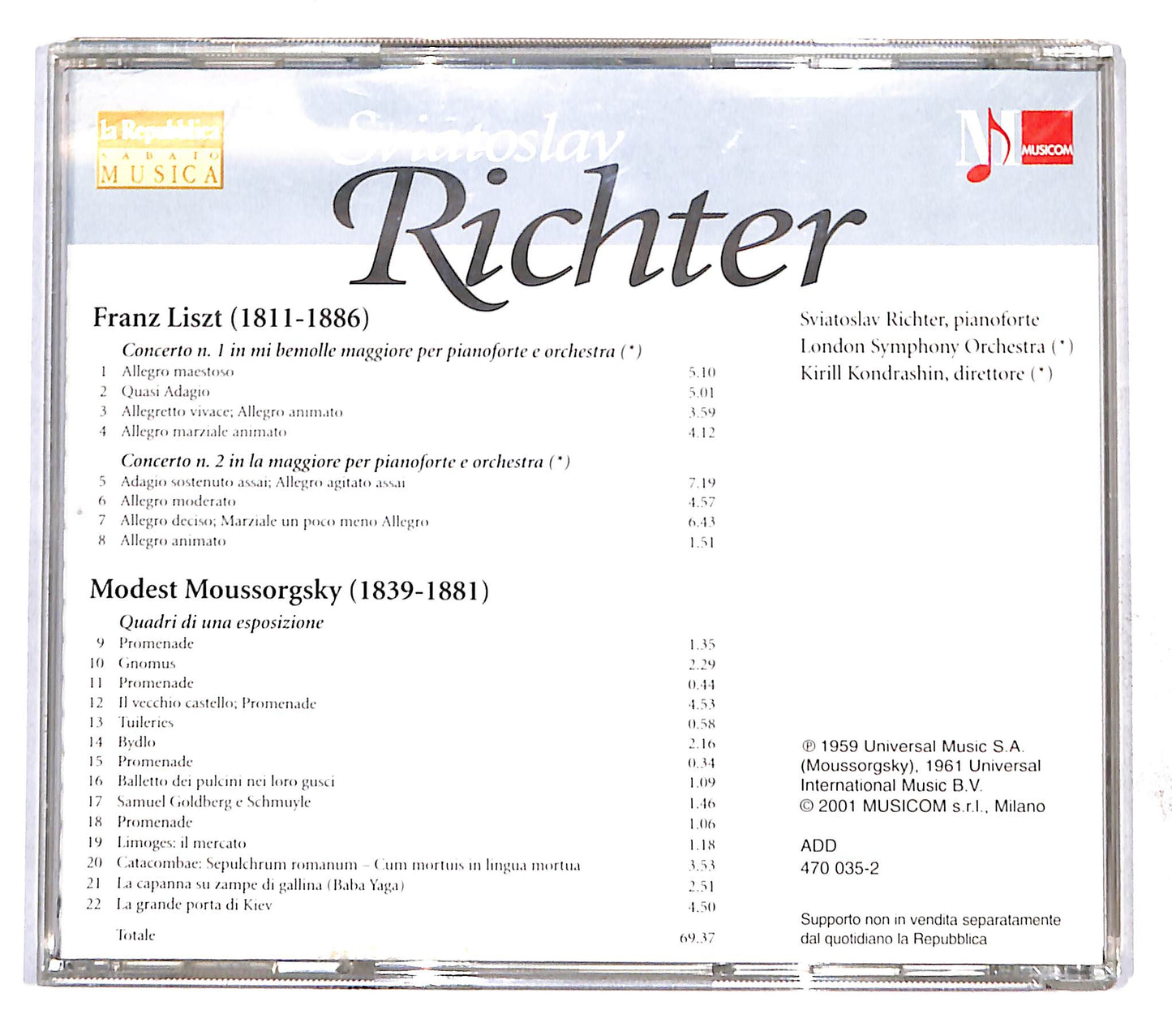 EBOND Sviatoslav Richter - Liszt - Moussorgsky CD CB109766