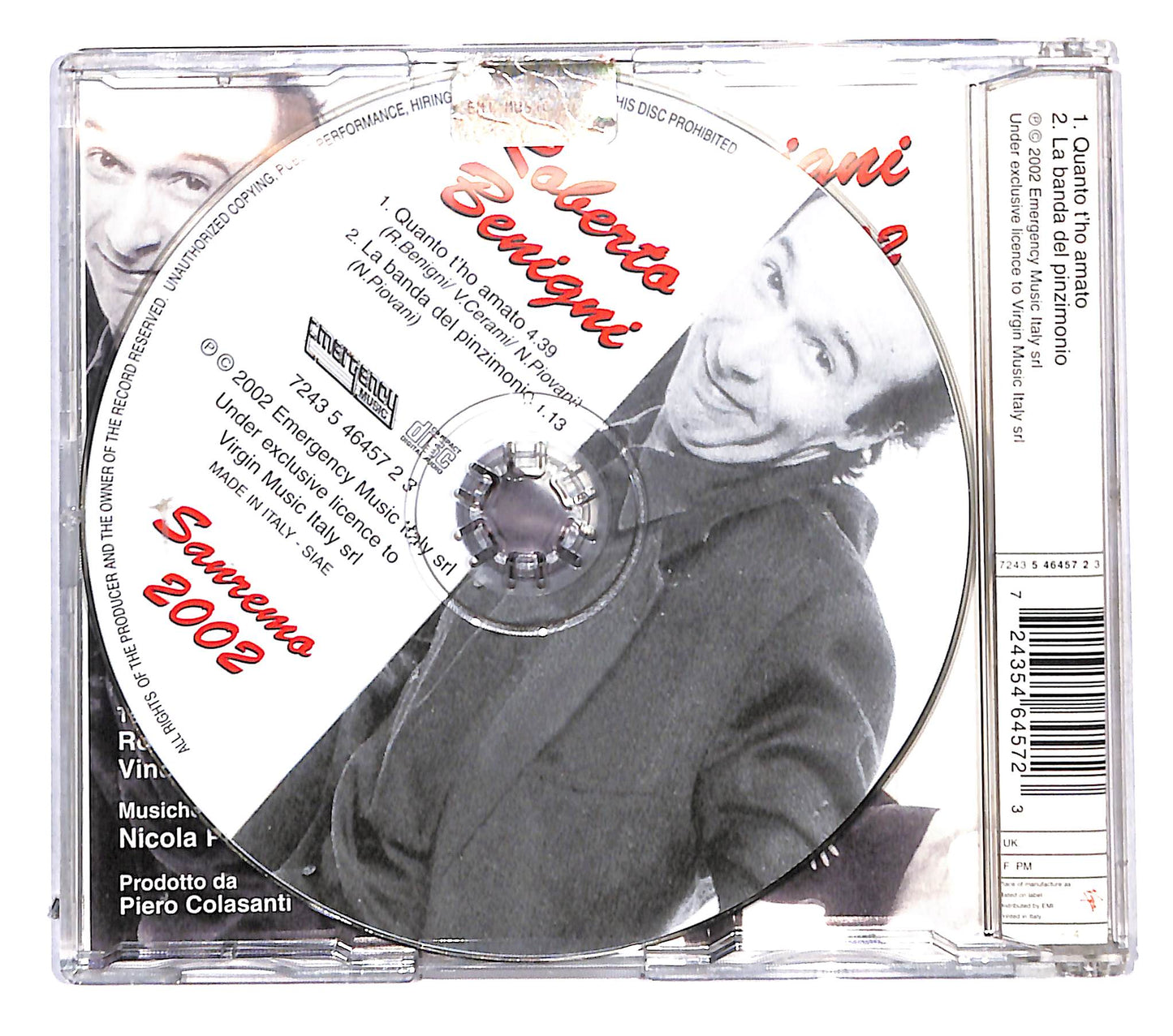 EBOND Roberto Benigni - Quanto T'Ho Amato - Sanremo 2002 CD CB114015