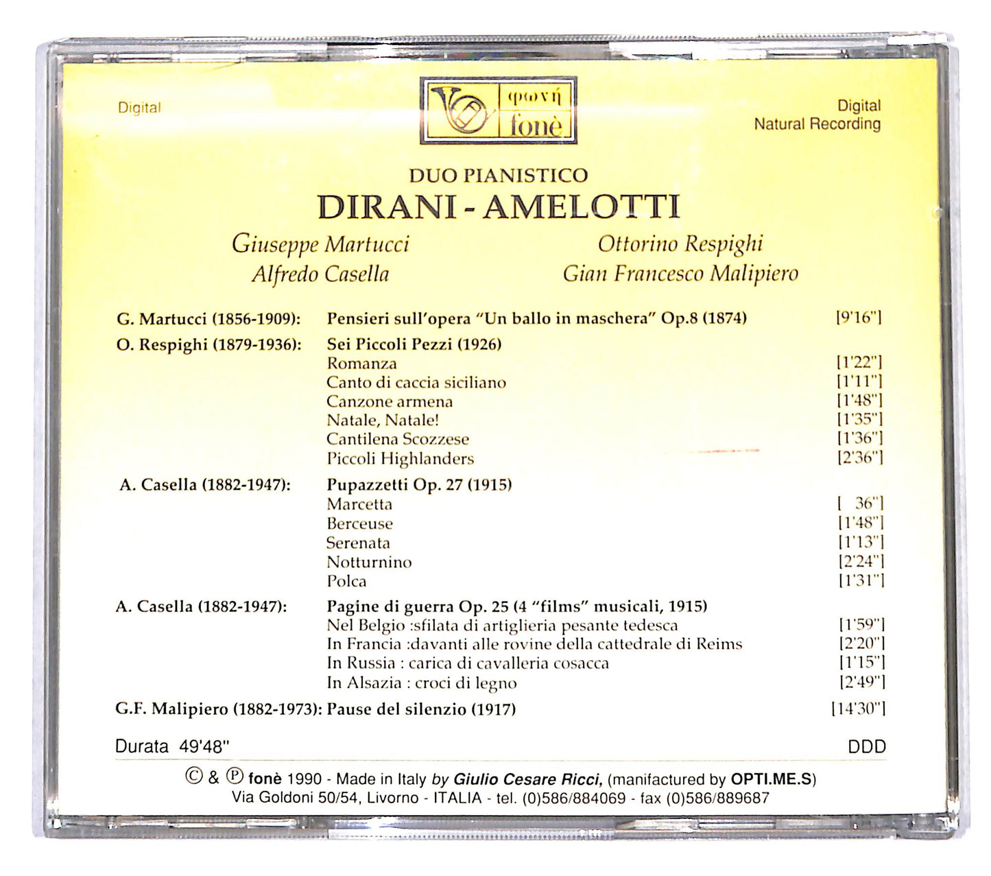 EBOND Duo Pianistico Dirani - Amelotti - G.Martucci CD CB114022
